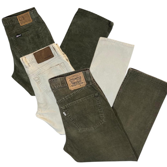 Men’s branded corduroy trousers