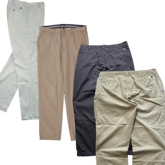 Branded cotton trousers